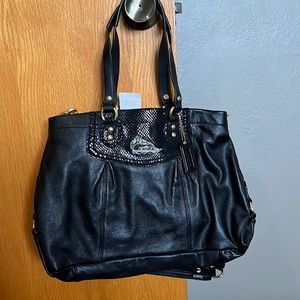 Black coach shoulder and cross body bag nwt